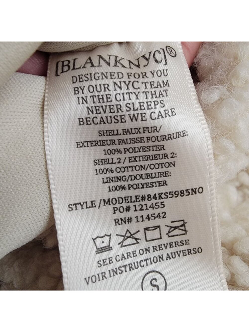 BLANKNYC Corduroy Sherpa Jacket Cottagecore Beige Boho Chic Rustic Y2K Womens S - Picture 5 of 8